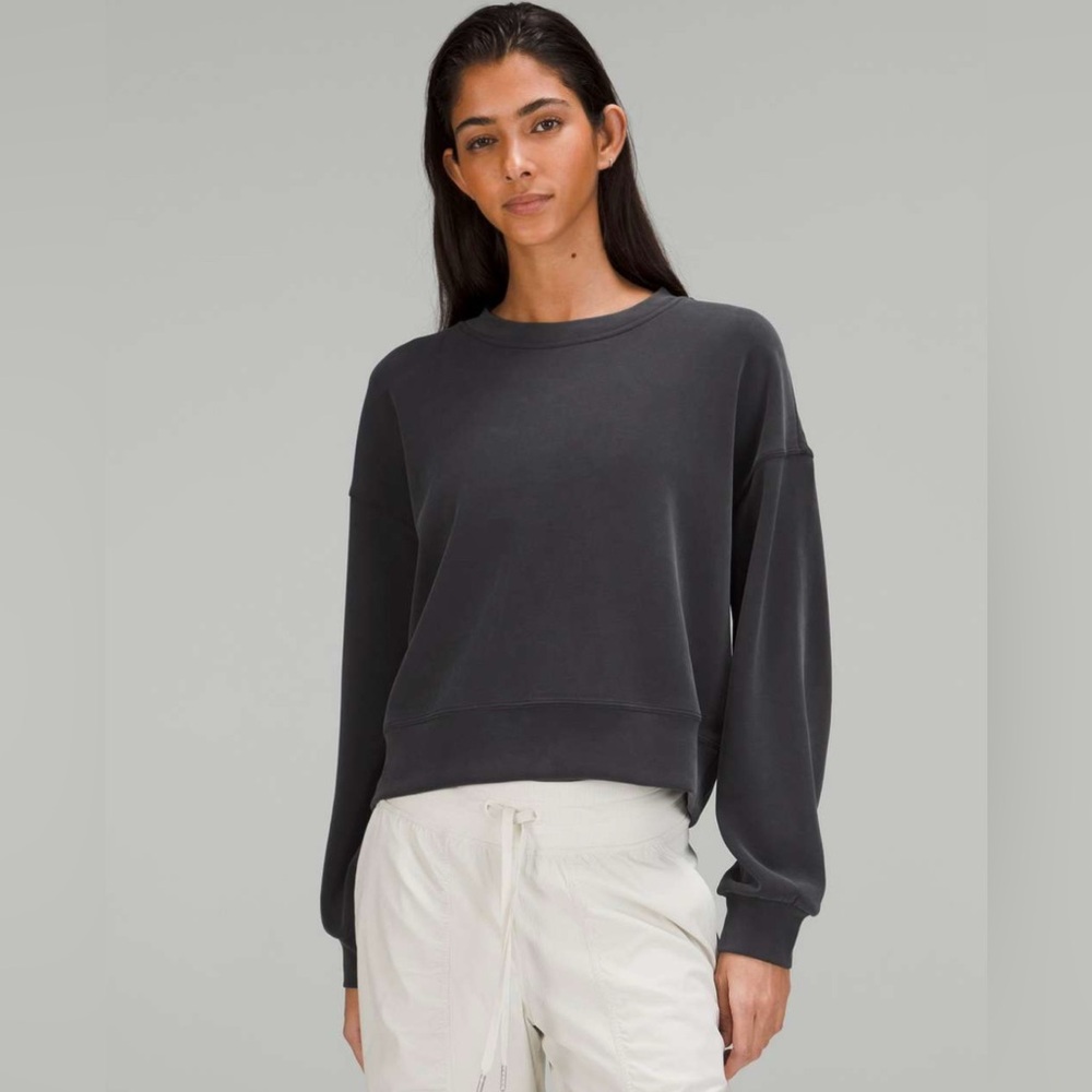 Lululemon Softstreme Perfectly Oversized Cropped Crew Sweatshirt Size M/L